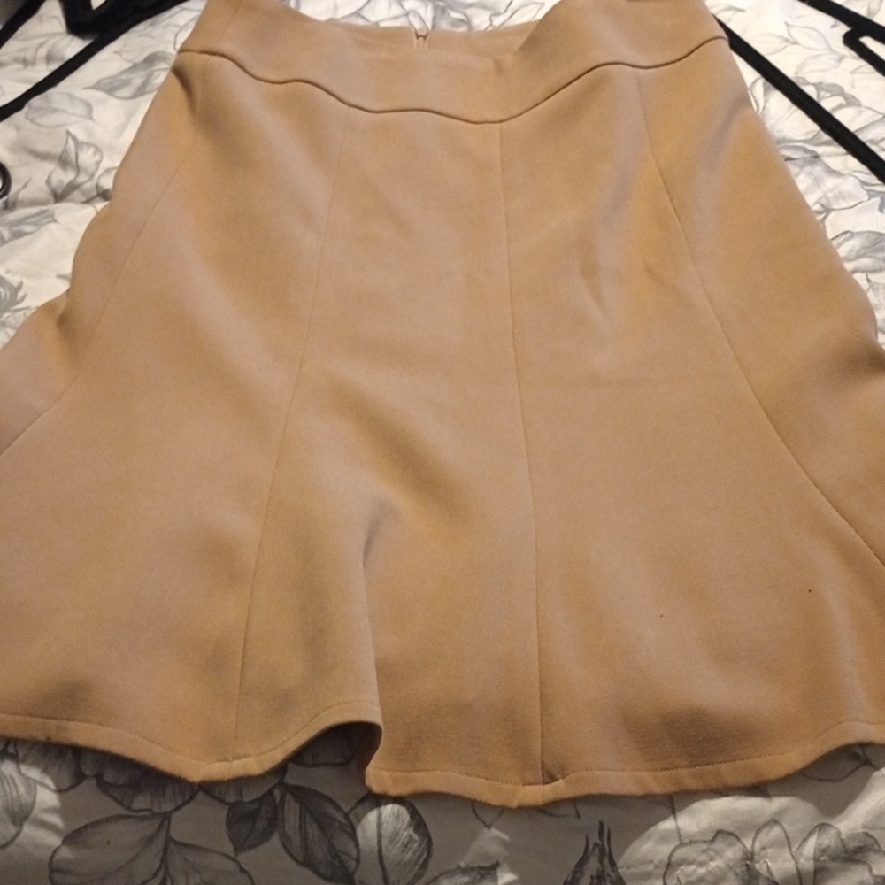 Mario Serrani Tan A-Line Skirt